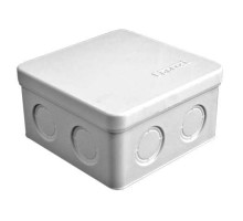 Коробка распределительная ОП 105х105х56мм IP54 7 выходов без гермовводов крышка защелкивающаяся сер. Epplast 105032