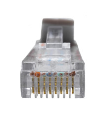 Патч-корд U/UTP кат.5E 4х2х26AWG (7х0.16мм) Cu LSZH сер. 2м SUPRLAN 10-0143
