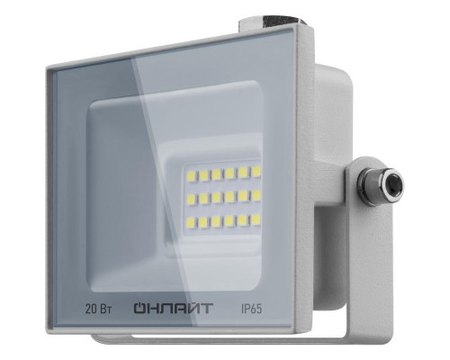 Прожектор светодиодный 90 132 OFL-20-4K-WH-IP65-LED 20Вт 4000К IP65 1600лм бел. ОНЛАЙТ 90132
