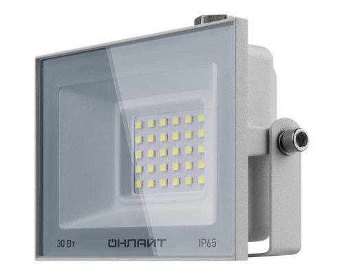 Прожектор светодиодный 90 135 OFL-30-6K-WH-IP65-LED 30Вт 6000К IP65 2400лм бел. ОНЛАЙТ 90135