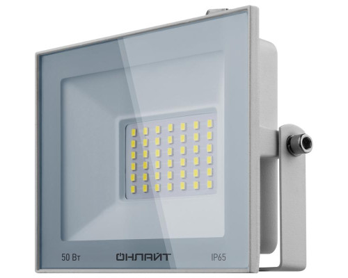 Прожектор светодиодный 90 137 OFL-50-6K-WH-IP65-LED 50Вт 6000К IP65 4000лм бел. ОНЛАЙТ 90137