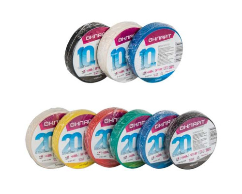 Изолента ПВХ 19мм (рул.20м) 71 689 OIT-B19-20/WH бел. ОНЛАЙТ 71689