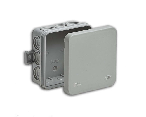 Коробка распределительная ОП 85х85х35мм 12 вводов IP54 сер. Ruvinil 67093