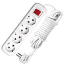 Удлинитель 4х5м с заземл. 13А IP20 S-304 ПВС 3х1 с выкл. UNIVersal 9631991