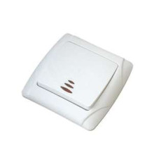 Выключатель 1-кл. СП Маргарита 10А IP20 с подсветкой бел. UNIVersal М0121