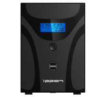Источник бесперебойного питания Smart Power Pro II Euro 1200 720Вт 1200В.А черн. IPPON 1029740