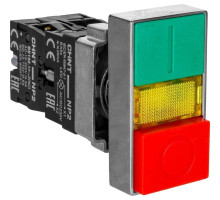 Кнопка двойная NP2-EW8465 1НО+1НЗ AC/DC 220/230В(LED) IP40 CHINT 574745