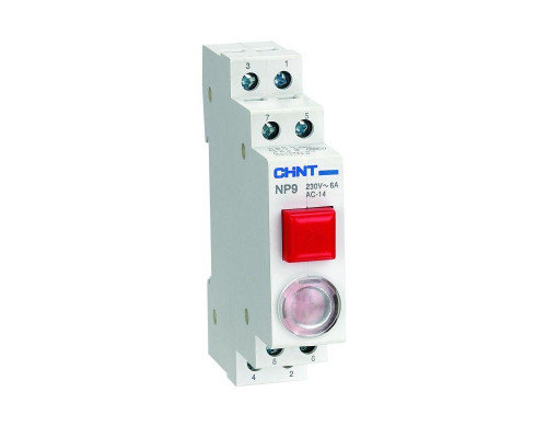 Кнопка модульная NP9-12D3/2 с подсветкой 1НО+2НЗ AC/DC 230В красн. (R) CHINT 584047