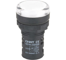 Индикатор ND16-22DS/4 бел. AC 230В (R) CHINT 593085