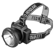 Фонарь аккумуляторный налобный LED5364 LED 2 режима 220В пластик. черн. (бокс) Ultraflash 11258