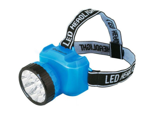 Фонарь аккумуляторный налобный LED5361 12LED 2 режима 220В пластик. голуб. (бокс) Ultraflash 12420