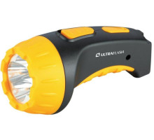 Фонарь аккумуляторный LED3804 4LED аккум. SLA 220В пластик. черн./желт. (кор.) Ultraflash 9215