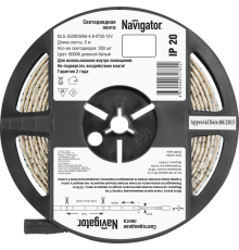 Лента светодиодная 71 762 NLS-3528CW60-4.8-IP20-12V R5 4.8Вт/м (уп.5м) Navigator 71762