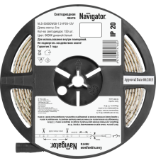 Лента светодиодная 71 766 NLS-5050CW30-7.2-IP20-12V R5 7.2Вт/м (уп.5м) Navigator 71766