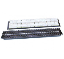 Патч-панель PP3-19-48-8P8C-C5E-110D 19дюйм. 2U 48 порт. RJ45 кат. 5e Dual IDC ROHS черн. Hyperline 246100