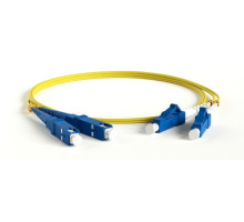 Патч-корд FC-D2-9-LC/UR-SC/UR-H-1M-LSZH-YL волоконно-оптический (шнур) SM 9/125 (OS2) LC/UPC-SC/UPC duplex LSZH 1м Hyperline 28387