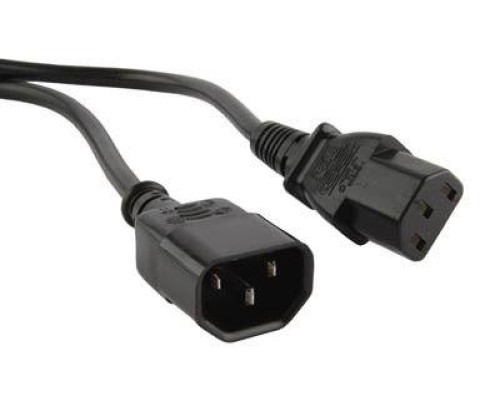 Кабель питания монитор-компьютер PWC-IEC13-IEC14-3.0-BK IEC 320 C13 - IEC 320 C14 (3х1.0) 10А 3м Hyperline 34897