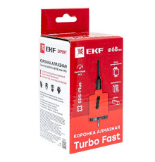 Коронка алмазная Turbo Fast 68 DCH-68TRB Laser M16 Expert EKF dch-68-trb-m16