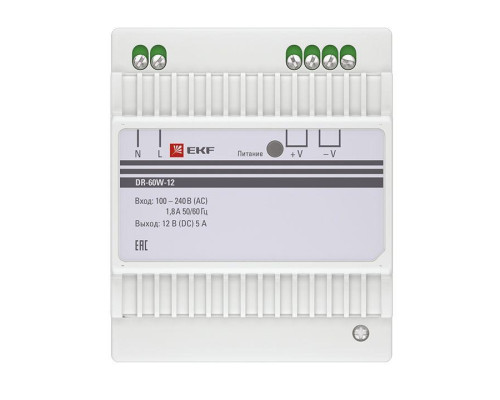 Блок питания 12В DR-60W-12 PROxima EKF dr-60w-12