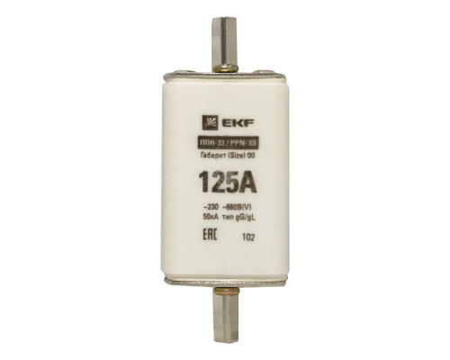 Вставка плавкая ППН-33 160/125А габарит 00 PROxima EKF fus-33/160/125