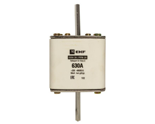 Вставка плавкая ППН-39 630/630А габарит 3 PROxima EKF fus-39/630