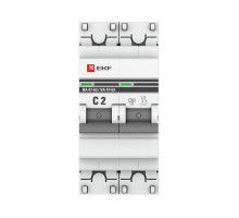 Выключатель автоматический модульный 2п C 2А 4.5кА ВА 47-63 PROxima EKF mcb4763-2-02C-pro