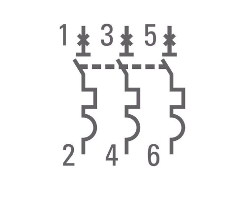 Выключатель автоматический модульный 3п C 2А 4.5кА ВА 47-63 PROxima EKF mcb4763-3-02C-pro