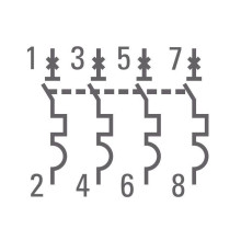 Выключатель автоматический модульный 4п C 25А 4.5кА ВА 47-63 PROxima EKF mcb4763-4-25C-pro