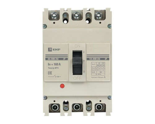 Выключатель автоматический 3п 250/160А 35кА ВА-99М PROxima EKF mccb99-250-160m