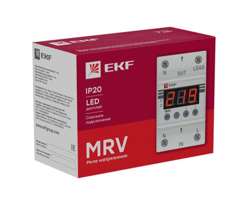 Реле напряжения с дисплеем MRV 32А PROxima EKF MRV-32A