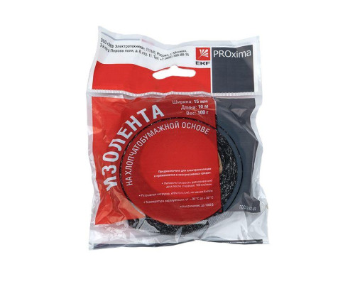Изолента ХБ 1-ПОЛ 15мм/10м (100г) PROxima EKF plc-hb-pol1-1