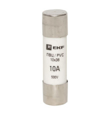 Вставка плавкая цилиндрическая ПВЦ 10х38 10А EKF pvc-10x38-10