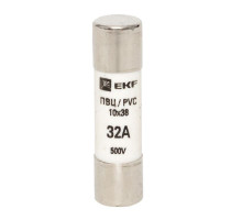 Вставка плавкая цилиндрическая ПВЦ 10х38 32А EKF pvc-10x38-32