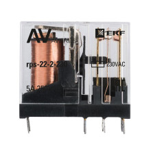 Реле промежуточное РП slim 22/2 5А 230В AC AVERES EKF rps-22-2-230