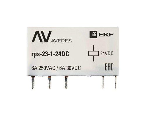 Реле промежуточное РП slim 23/1 6А 24В DC AVERES EKF rps-23-1-24DC