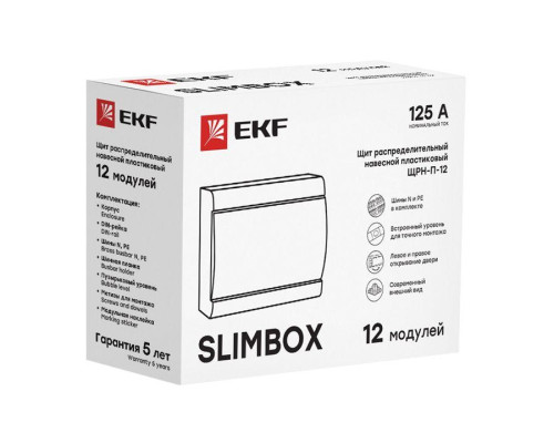 Щит ЩРН-П-12 "SlimBox" IP41 бел. дверца PROxima EKF sb-n-12w