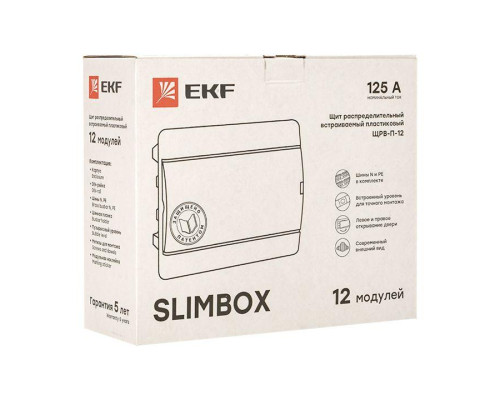 Щит ЩРВ-П-12 "SlimBox" IP41 бел. дверца PROxima EKF sb-v-12w