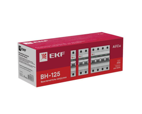 Выключатель нагрузки 3п 100А ВН-125 PROxima EKF SL125-3-100-pro