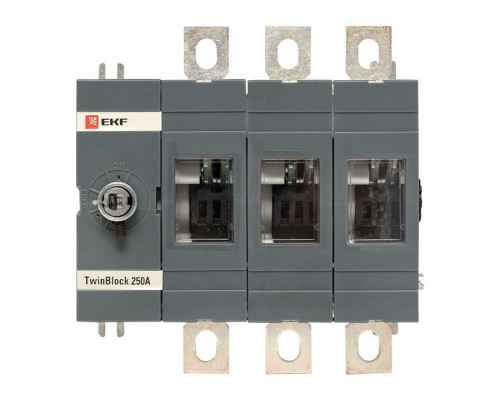 Рубильник 3п 250А без рукоятки управления TwinBlock PROxima EKF tb-s-250-3p
