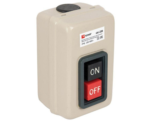 Выключатель кнопочный с блокировкой ВКИ-230 3п 16А IP40  PROxima EKF vki-230