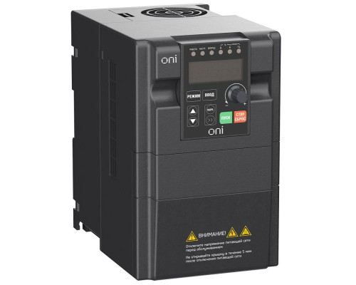 Преобразователь частоты A150 380В 3ф 2.2кВт 6А встроенный торм. модуль ONI A150-33-22NT