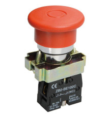 Кнопка управления аварийная "Грибок" LAY5-BT42 с фиксацией красн. IEK BBG80-BT-K04