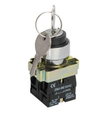 Переключатель LAY5-BG45 на 2 полож. с ключ. без фиксации IEK BSW80-BG-2-K02