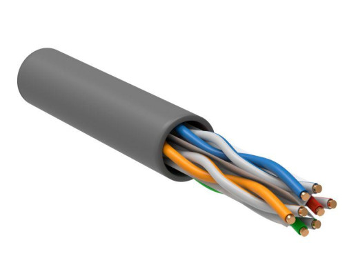 Кабель витая пара U/UTP кат.6 4х2х23AWG solid CU LSZH сер. (м) ITK LC1-C604-121