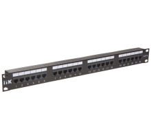 Патч-панель 1U кат.6 UTP 24 порта (Dual IDC) ITK PP24-1UC6U-D05
