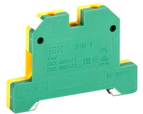 Зажим наборный ЗНИ-4PEN 4кв.мм (JXB-земля) IEK YZN20-004-K52
