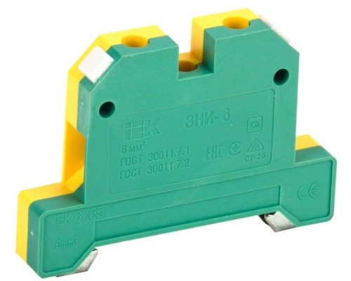 Зажим наборный ЗНИ-6PEN 6кв.мм (JXB-земля) IEK YZN20-006-K52