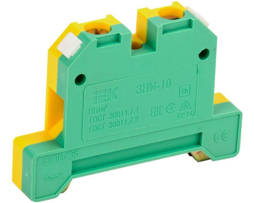 Зажим наборный ЗНИ-10PEN 10кв.мм (JXB-земля) IEK YZN20-010-K52