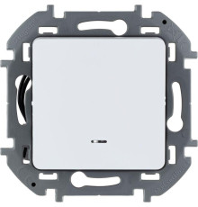 Механизм переключателя 1-кл. Inspiria 10А IP20 250В 10AX с подсветкой / индикацией бел. Leg 673660