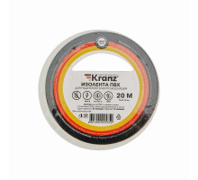 Изолента ПВХ 0.13х15мм 20м бел. Kranz KR-09-2601